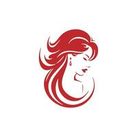 logo de fille icône vecteur isolé femme silhouette femelle conception
