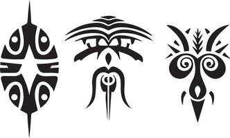 tribal tatouage conception vecteur silhouette illustration, tribal tatouage conception