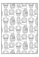 coloriages cactus et succulentes adultes livre de coloriage vecteur