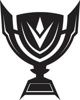 élégant symbole de la victoire vecteur trophée silhouette triomphant excellence dans monochrome emblématique conception