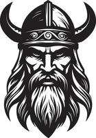 norrois navigateur une marin viking chef dans vecteur les torses triomphe une viking symbole de tonnerre