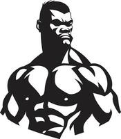 boxeur Puissance noir logo conception avec chien icône noir et audacieux boxeur chien vecteur mascotte