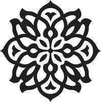 noir et blanc la magie arabe floral logo conception arabe élégance dans détail floral carrelage vecteur