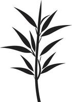 bambou Zen sérénité déchaîné noir emblème dans noir vecteur talent artistique redéfini Naturel harmonie avec noir bambou plante logo