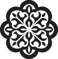 vecteur talent artistique dévoilé noir arabe logo emblème complexe arabesque conception floral carrelage dans noir