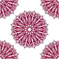 motif rouge mandala vecteur