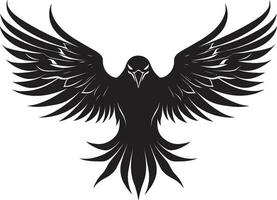 aigles vol vecteur icône dans noir puissant majesté noir Aigle icône dans vecteur