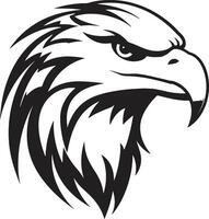 noir beauté logo de le noble Aigle Aigle excellence noir icône dans vecteur