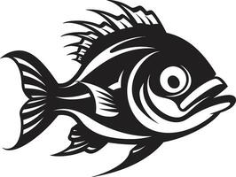 océanique éclaircissement poisson squelette logo icône transparence de le Profond poisson logo conception vecteur