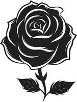 Rose profil avec élégance une symbole avec une toucher de personnage et style noir et blanc Rose iconique conception une monochromatique Rose logo avec intemporel faire appel vecteur