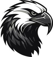 aigles la grâce noir logo avec majestueux oiseau rapaces domaine vecteur icône dans noir