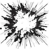 action emballé art noir explosif logo vecteur icône pow vecteur talent artistique explosif emblème dans noir