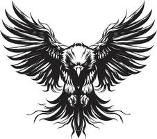 symbole de vol noir Aigle vecteur emblème aigles élégance emblème de Puissance dans noir
