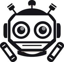 pixel paladin une petit robot logo conception le robo ranger une futuriste Gardien icône vecteur