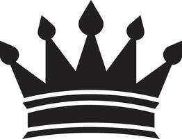 élégant la souveraineté couronne conception dans noir symbole de royalties noir couronne emblème vecteur