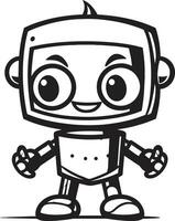 le robo vagabond une futuriste mascotte symbole mystique micro directeur une noir vecteur icône