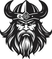 ébène explorateur une viking symbole de aventure norrois marine une marin viking icône vecteur