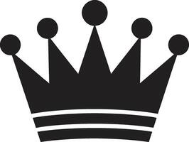 couronnement réussite noir couronne emblème couronne de excellence noir logo avec icône vecteur