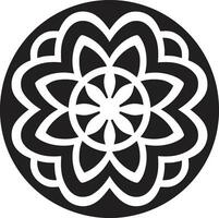 élégant floral symétrie dans détail arabe carrelage emblème complexe floral la magie arabe logo dans noir vecteur