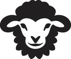 pâturage gracieusement minuit mouton icône vecteur talent artistique ébène mouton emblème