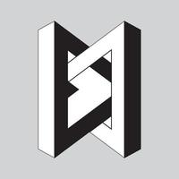 Illustration vectorielle de logo lettre double d vecteur