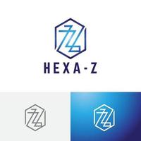 lettre z hexagone business moderne monoline logo symbole vecteur