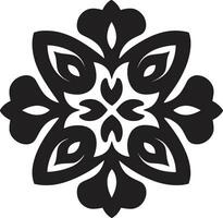arabe la magie dans noir et blanc floral carrelage dans vecteur vecteur talent artistique dévoilé arabe floral conception avec fleurs