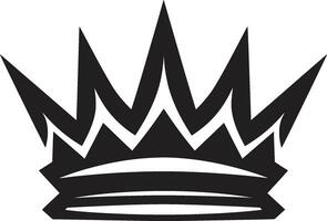 élégant la souveraineté couronne conception dans noir symbole de royalties noir couronne emblème vecteur