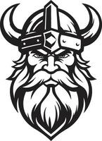 viking valeur une élégant vecteur mascotte conception le porteur de bouclier une noble viking icône