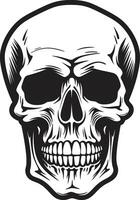 squelettique secret une mystique vecteur logo vortex de ombres le foncé crâne marque