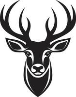 le essence de la nature noir vecteur cerf logo noir cerf icône une moderne faune chef-d'oeuvre