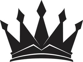 noir et majestueux couronne vecteur symbole majestueux monarque couronne logo