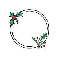 Noël cercle Cadre. vecteur illustration pour décorer, texte, salutation cartes et tout conception.