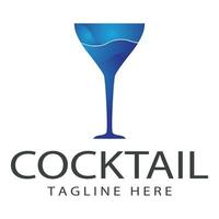 vecteur Facile logo cocktail