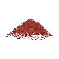 logo illustration de une pile rouge riz ou rouge Levure riz vecteur