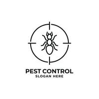 fourmi ravageur contrôle logo conception vecteur illustration. ravageur contrôle logo
