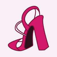 haute talons chaussure vecteur icône, aux femmes chaussure glyphe icône. symbole, logo illustration.femme des chaussures vecteur Icônes isolé sur rose fond.mode chaussure conception.