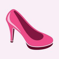 haute talons chaussure vecteur icône, aux femmes chaussure glyphe icône. symbole, logo illustration.femme des chaussures vecteur Icônes isolé sur rose fond.mode chaussure conception.