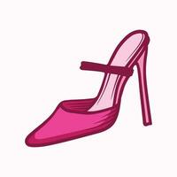 haute talons des chaussures vecteur icône. rempli plat signe pour mobile concept et la toile conception. femmes chaussure glyphe icône. symbole, logo illustration. vecteur graphique, avec rose haute talons