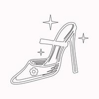 haute talons des chaussures vecteur icône. rempli plat signe pour mobile concept et la toile conception. femmes chaussure glyphe icône. symbole, logo illustration