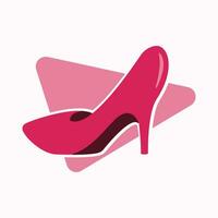 haute talons des chaussures vecteur icône. rempli plat signe pour mobile concept et la toile conception. femmes chaussure glyphe icône. symbole, logo illustration. vecteur graphique, avec rose haute talons