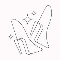 haute talons des chaussures vecteur icône. rempli plat signe pour mobile concept et la toile conception. femmes chaussure glyphe icône. symbole, logo illustration