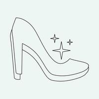 haute talons des chaussures vecteur icône. rempli plat signe pour mobile concept et la toile conception. femmes chaussure glyphe icône. symbole, logo illustration