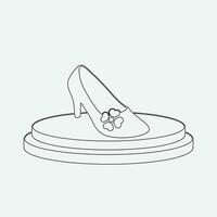 haute talons des chaussures vecteur icône. rempli plat signe pour mobile concept et la toile conception. femmes chaussure glyphe icône. symbole, logo illustration