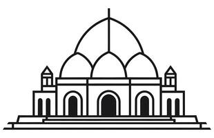contour delhi Inde ville horizon avec historique bâtiments isolé sur blanche. Nouveau delhi horizon Inde ville bâtiments vecteur doubler.