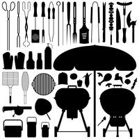 Barbecue Silhouette Vector Set