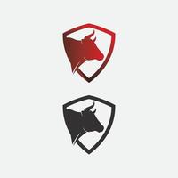 taureau buffle tête vache animal logo design vecteur animal tête logo sauvage