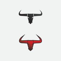 taureau buffle tête vache animal logo design vecteur animal tête logo sauvage