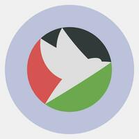 icône Colombe dans une cercle. Palestine éléments. Icônes dans Couleur camarade style. bien pour impressions, affiches, logo, infographies, etc. vecteur