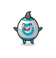 personnage de dessin animé de fusée bébé heureux vecteur